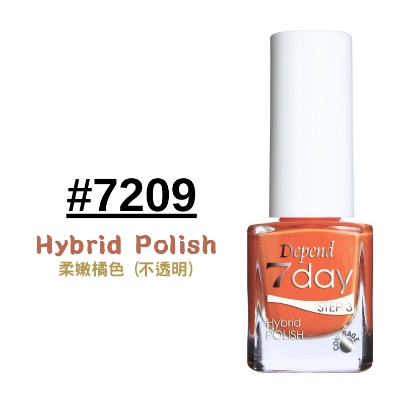 7day 仿GEL甲快乾甲油 7209 柔嫩橘色 (不透明)