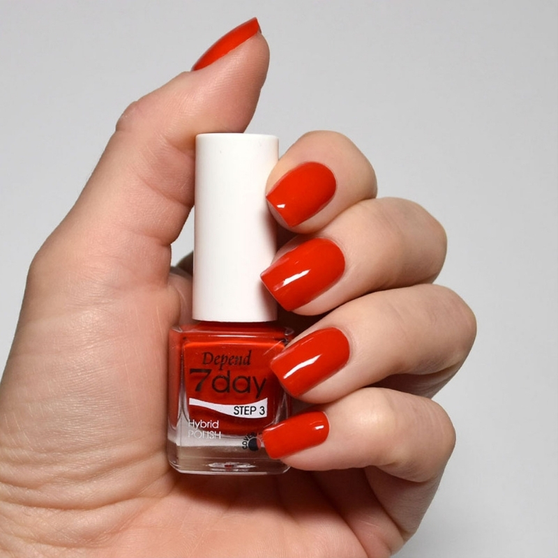 7day 仿GEL甲快乾甲油 7208 鮮艷紅色 (不透明)
