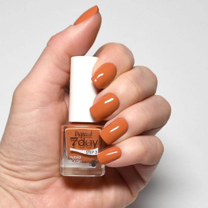 7day 仿GEL甲快乾甲油 7206 楓葉土橘色 (不透明)