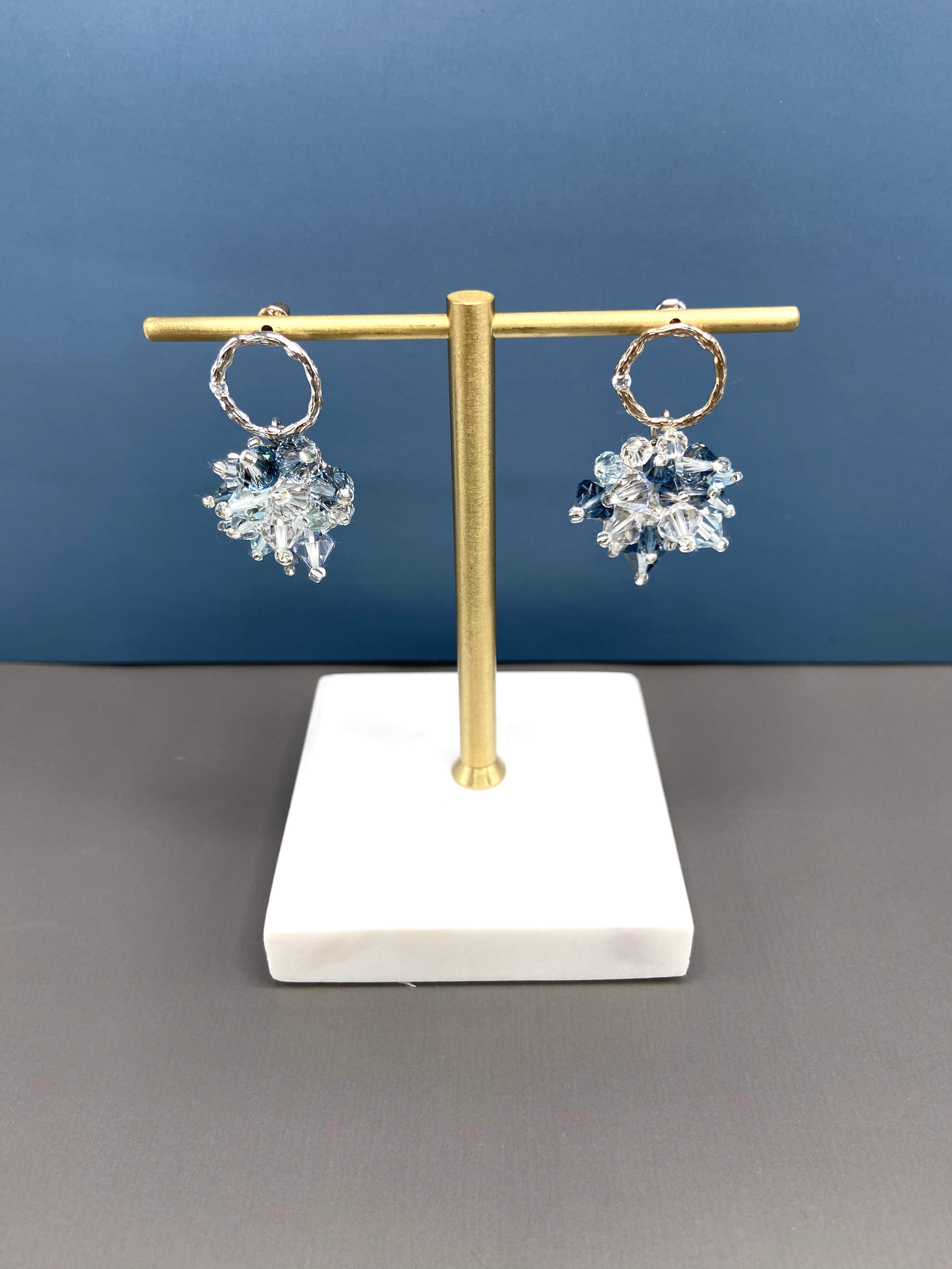 COLE COOL時尚施華洛世奇水晶925純銀雪花耳環 情人節耳環