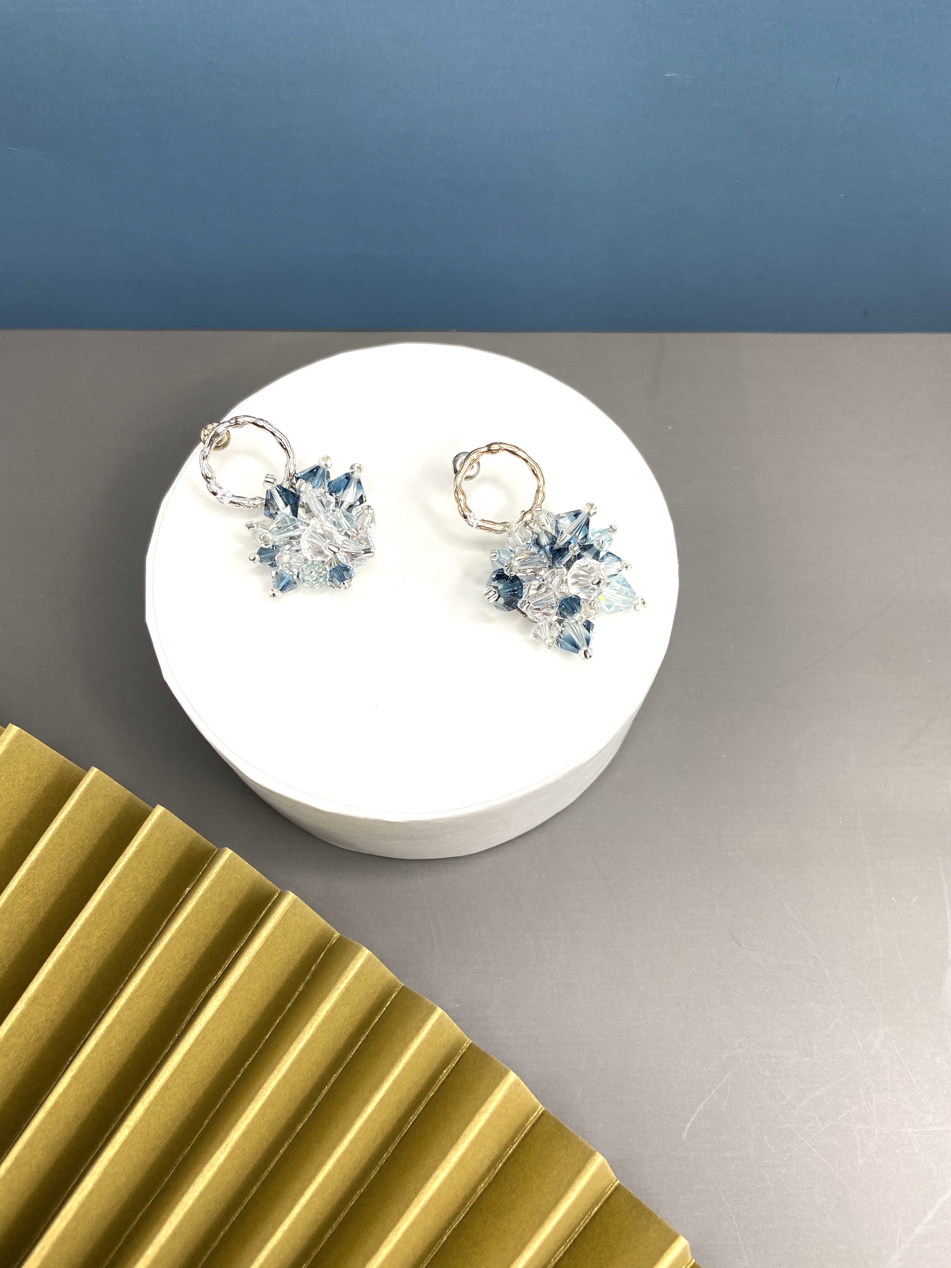 COLE COOL時尚施華洛世奇水晶925純銀雪花耳環 情人節耳環