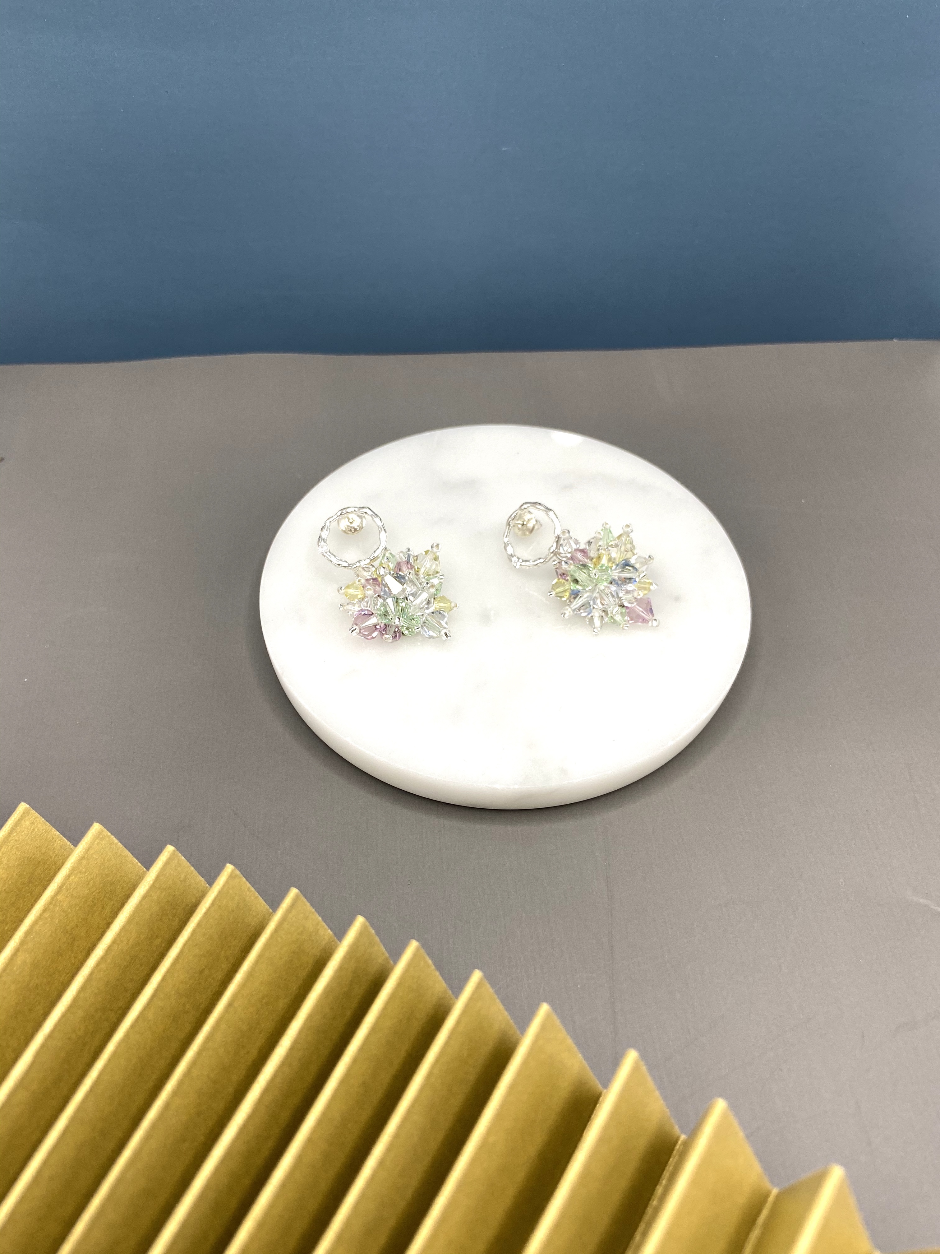 COLE COOL時尚施華洛世奇水晶925純銀雪花耳環 情人節耳環