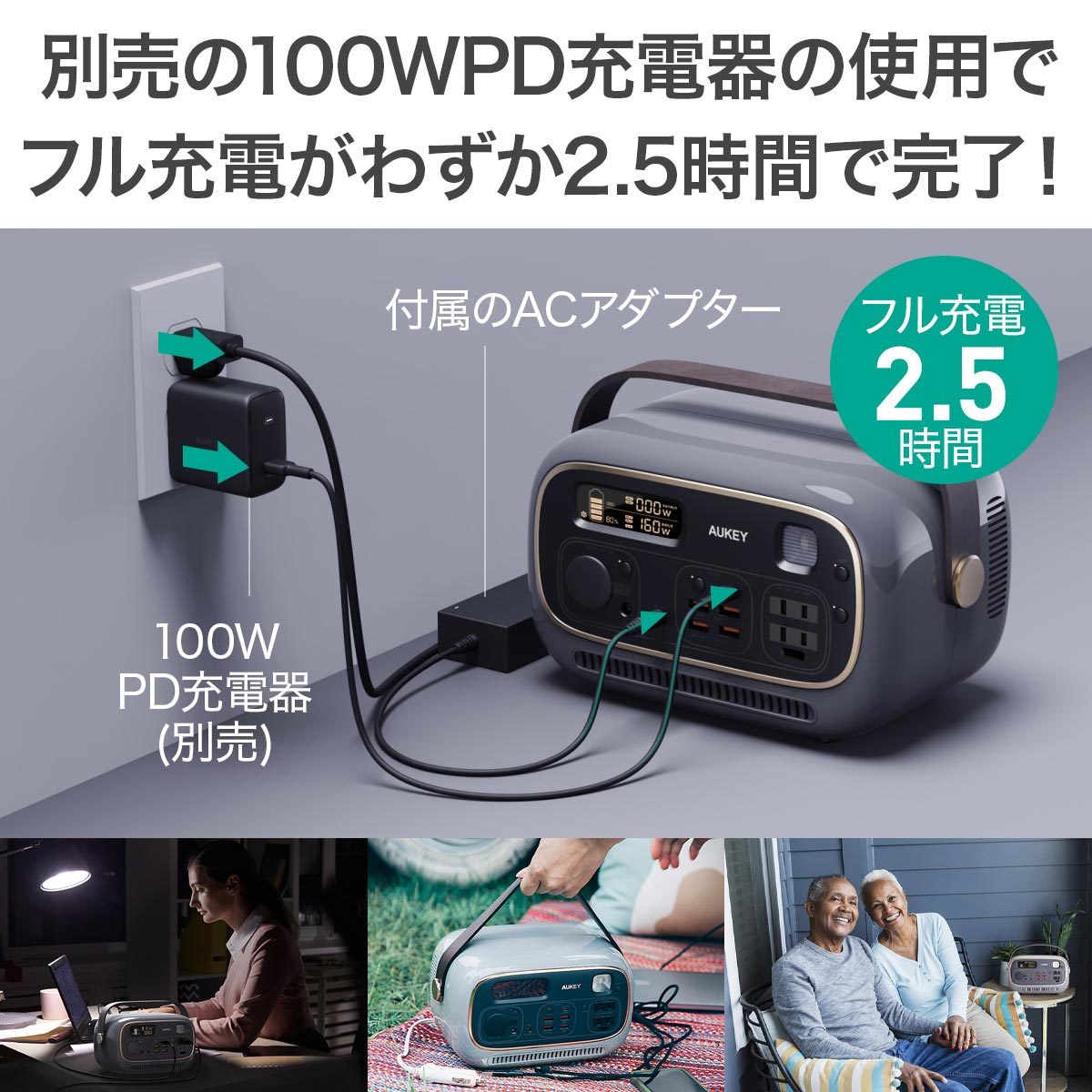 レトロな雰囲気が魅力的 Aukeyのポータブル電源 Powerstudio 新発売