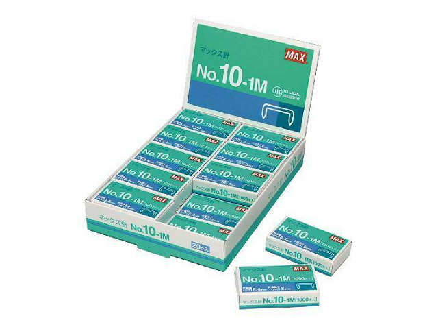 Max 10-1M 釘書釘 5mm 10號書釘 原盒 (20小盒x1000枚)