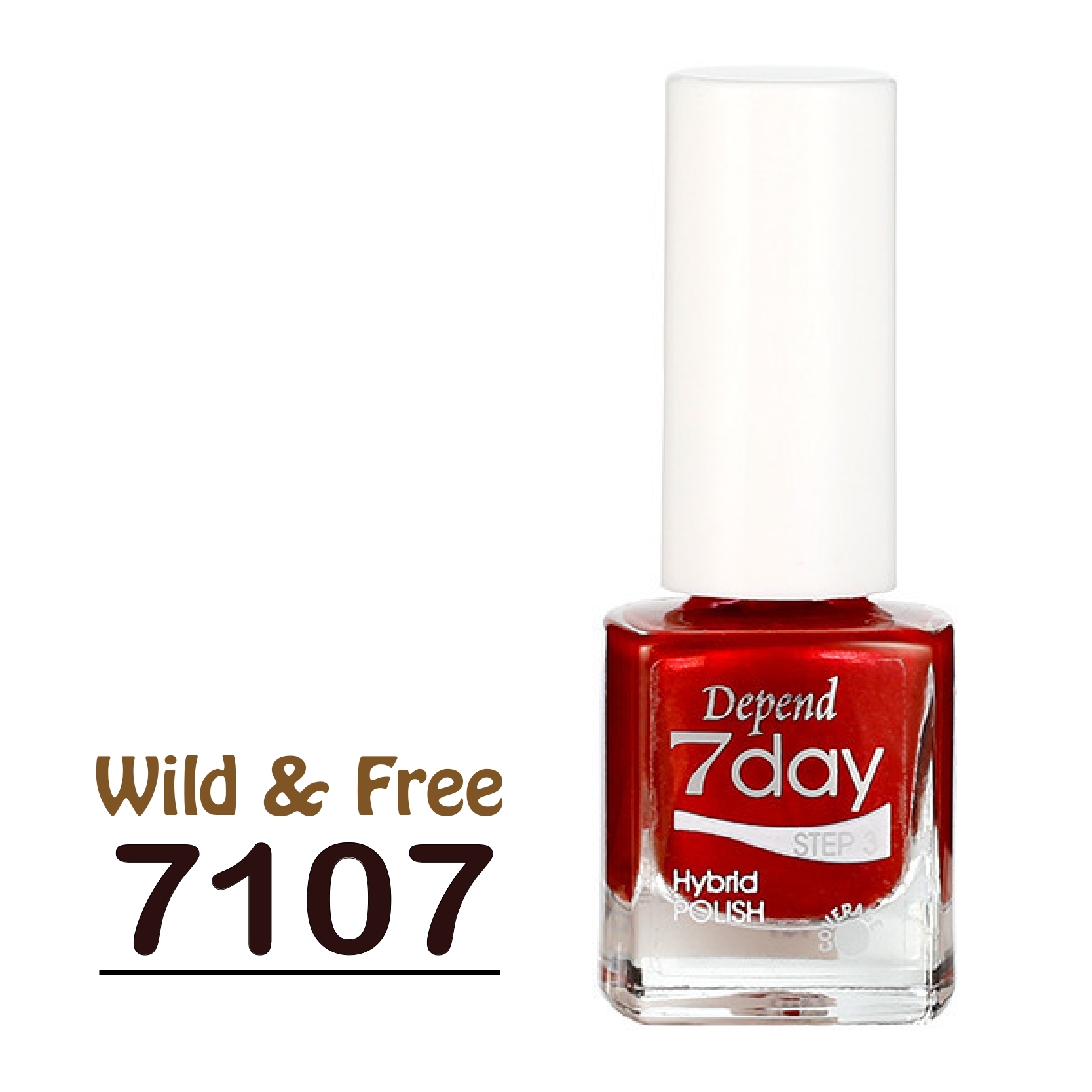 7day 仿GEL甲快乾甲油 7107 珠光鮮紅色  (不透明)