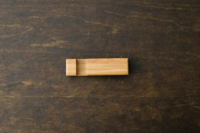 公長齋小菅-筷架 角溝箸置/竹製(小器食堂款)