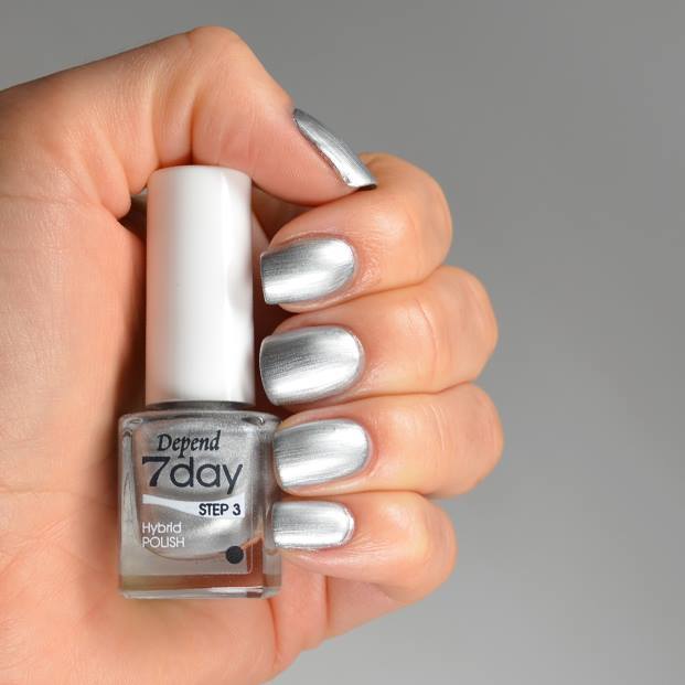 7day 仿GEL甲快乾甲油 7057 金屬銀色 (不透明)