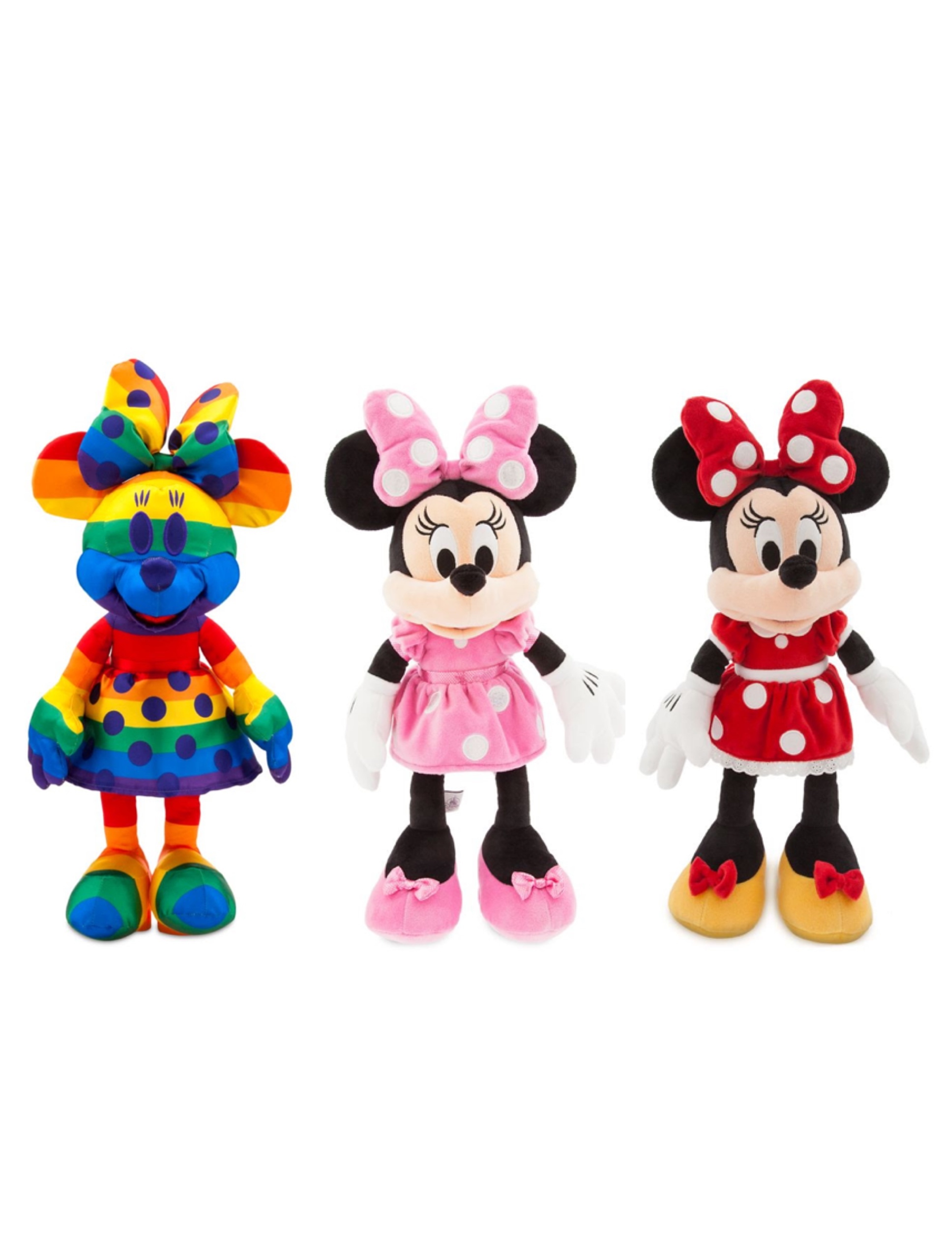 迪士尼Disney Minnie Mouse Plush 限量 彩虹 米妮