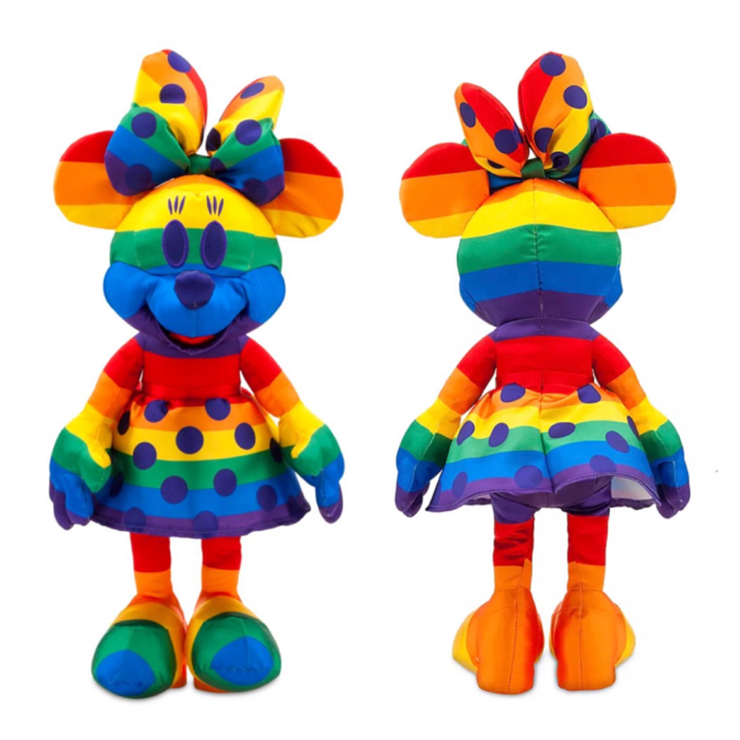 迪士尼Disney Minnie Mouse Plush 限量 彩虹 米妮