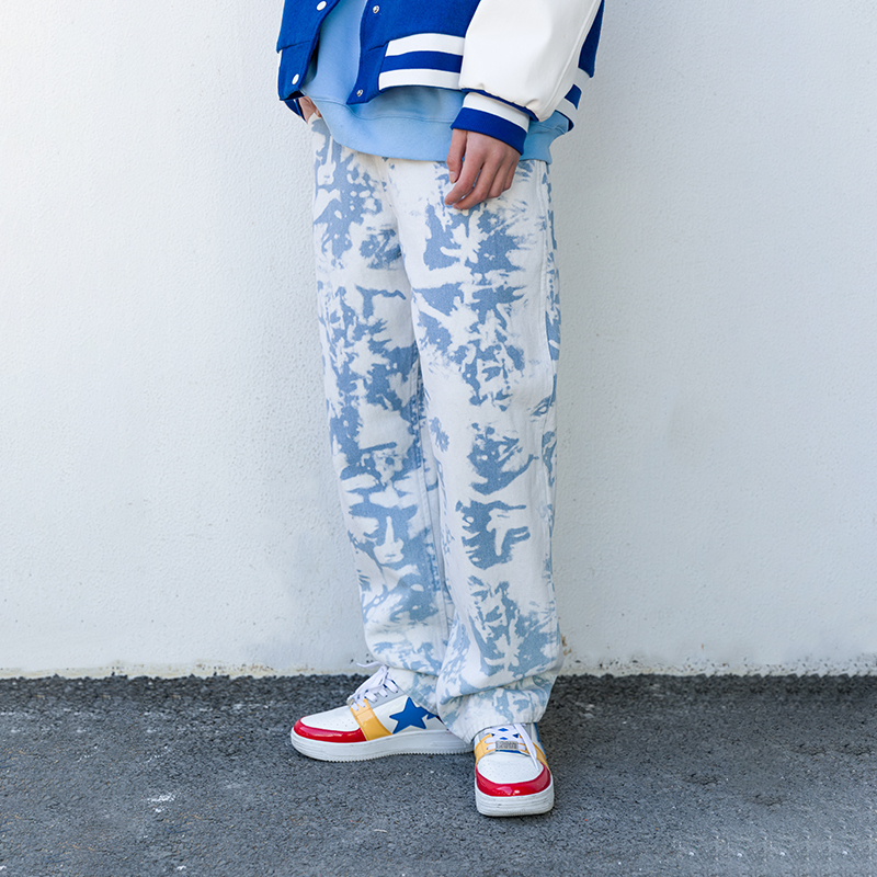 I DON‘T SMOKE 藍天 白雲 潑墨狀 圖像 牛仔褲 DONSMOKE Don’t Smoke