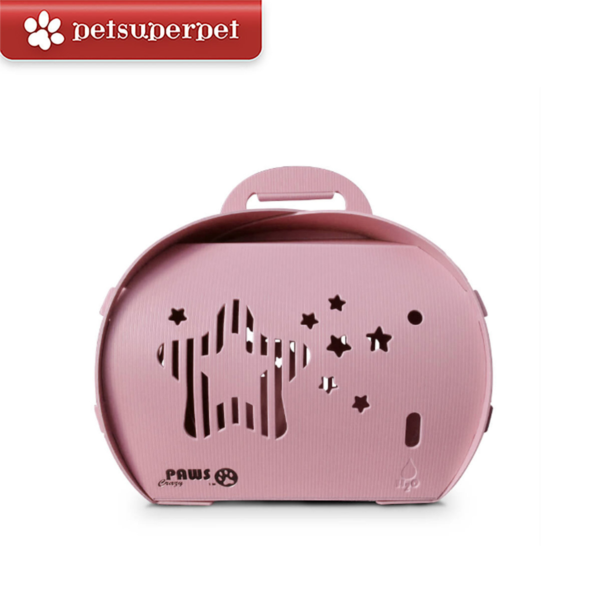 瘋狂爪子寵物用品 南瓜造型環保摺疊箱-粉紅 (附送水瓶) [2尺寸]