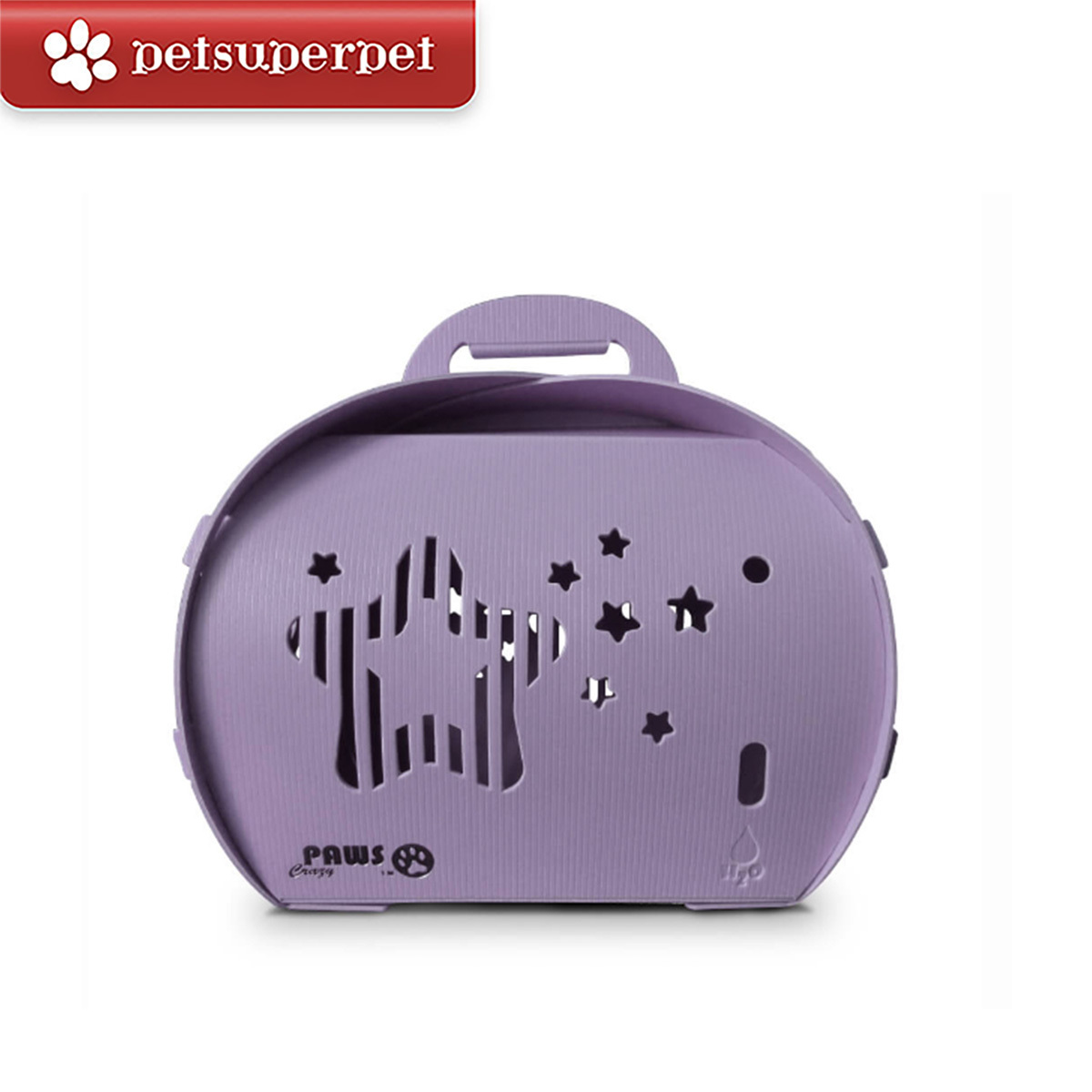 瘋狂爪子寵物用品 南瓜造型環保摺疊箱-丁香紫- (附送水瓶) [2尺寸]