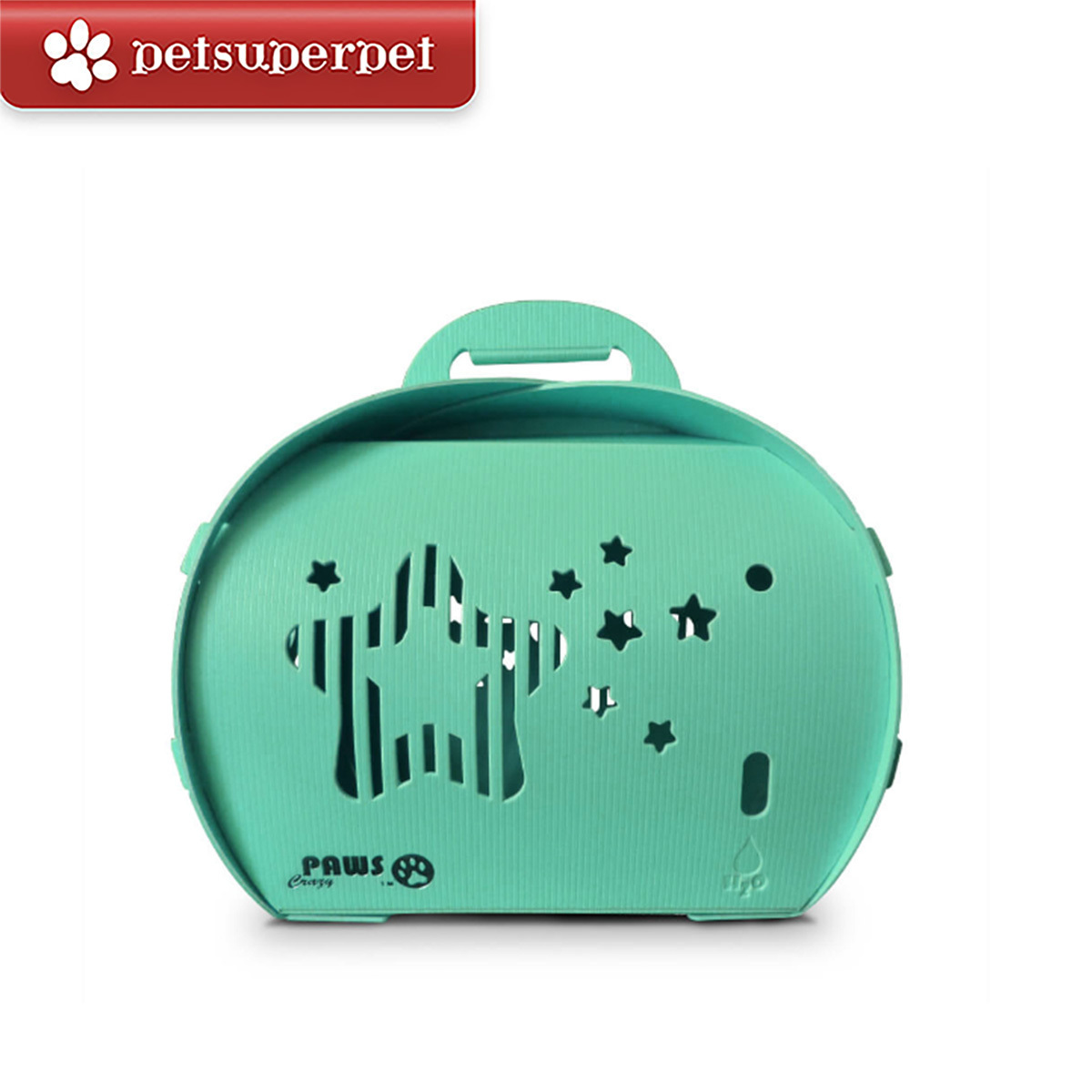 瘋狂爪子寵物用品 南瓜造型環保摺疊箱-薄荷綠 (附送水瓶) [2尺寸]