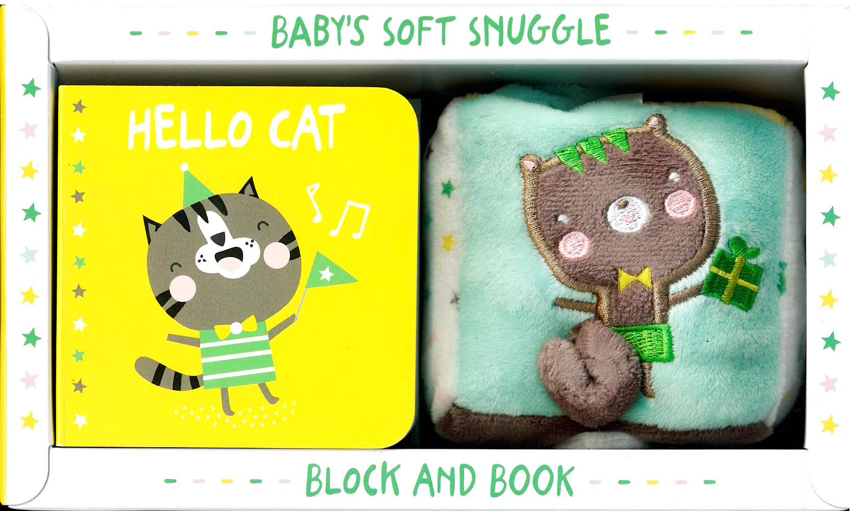 Baby's Soft Snuggle Block & Book：Hello Cat 貓咪和動物朋友的遊戲書