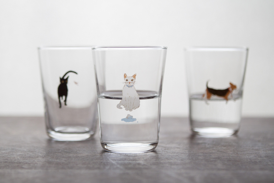 +t企劃-貓狗杯-貓 黑寶 玻璃杯