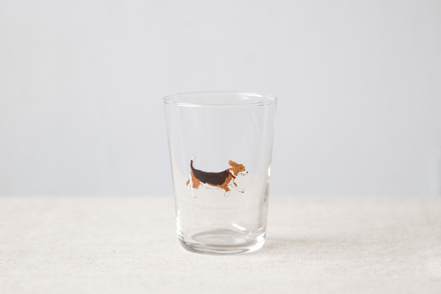+t企劃-貓狗杯-米格魯 小郵差 玻璃杯