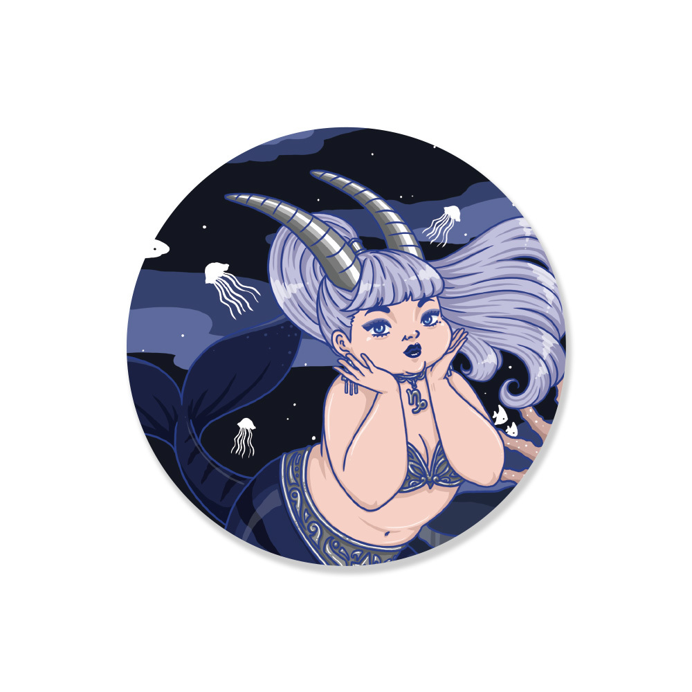 2021 H.H先生-12星座女神美美陶瓷吸水杯墊 [共十二款可選]