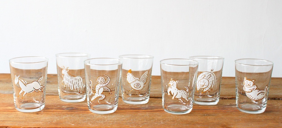 ＋t企劃-13生肖杯-雞 玻璃杯