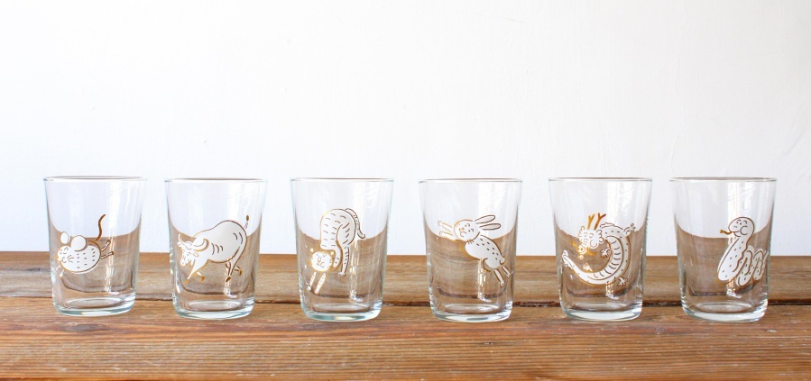 ＋t企劃-13生肖杯-虎 玻璃杯