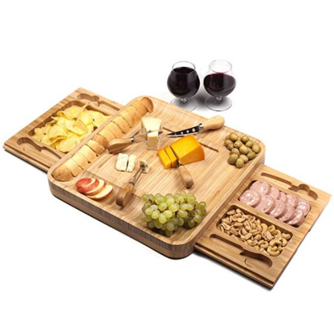 Bamboo 製芝士板刀具套裝 | 免費刻名 | 品酒必備 | 朋友聚會 | 多功能菜板 (逢星期日截單後7-14個工作天發貨)
