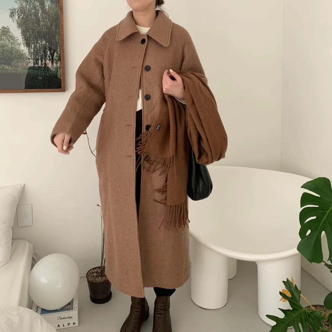 設計貴貴店內鋪棉羊毛大衣