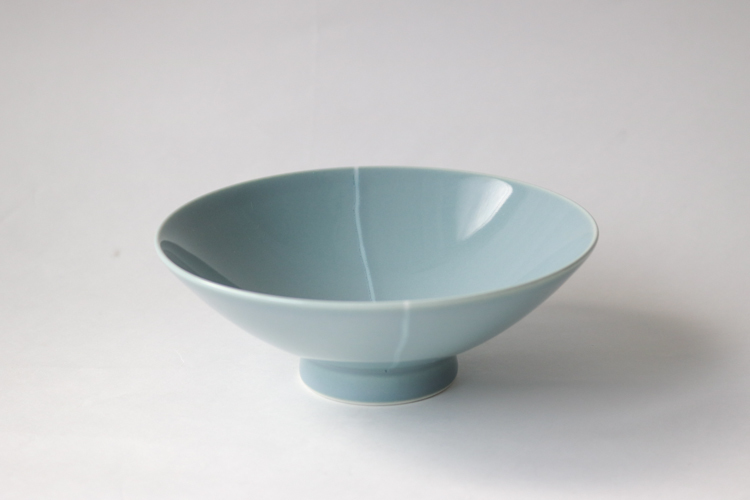 白山陶器-平茶碗 C-17 灰綠底