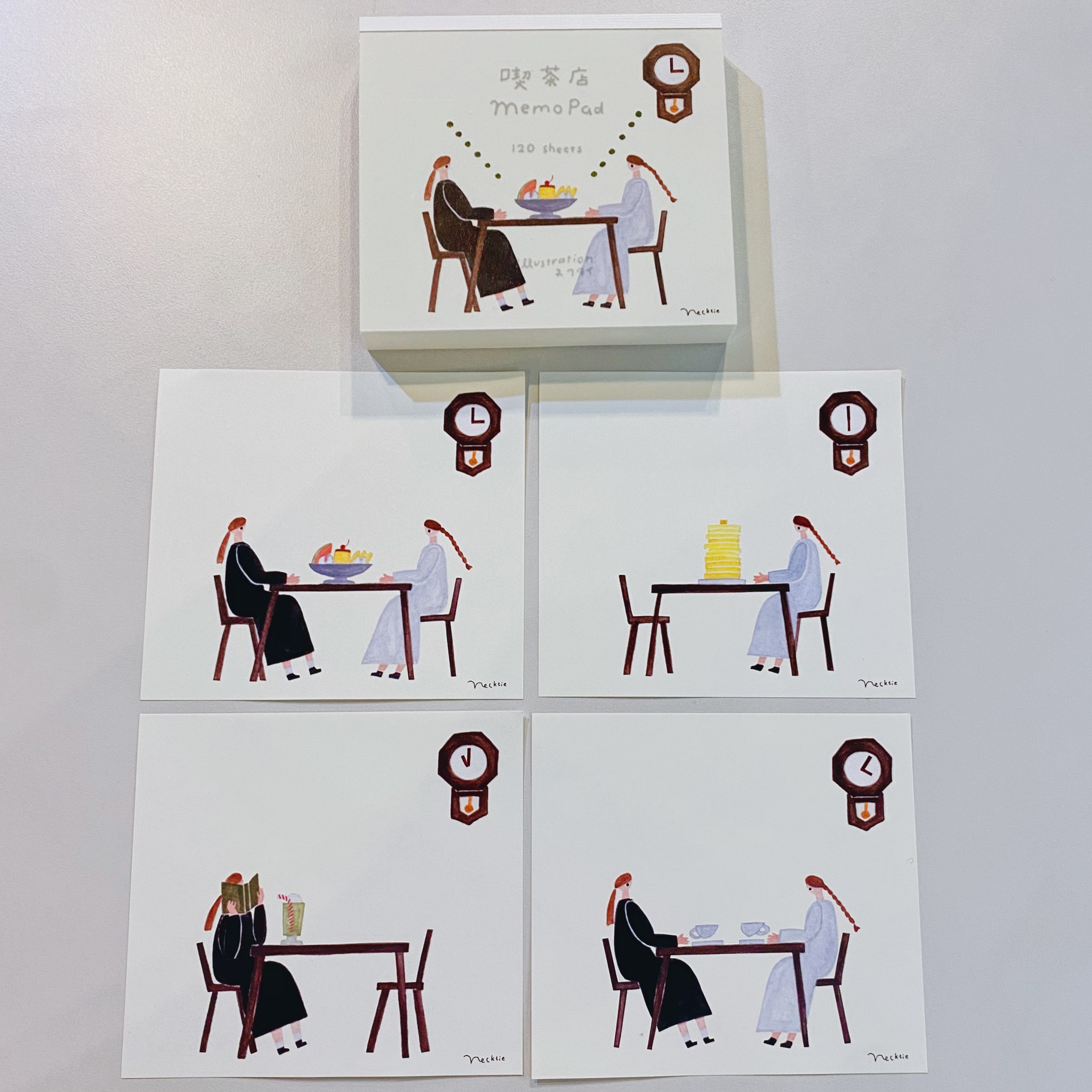 日本插畫家Nekutai 喫茶店 120枚便條本 memo 表現社