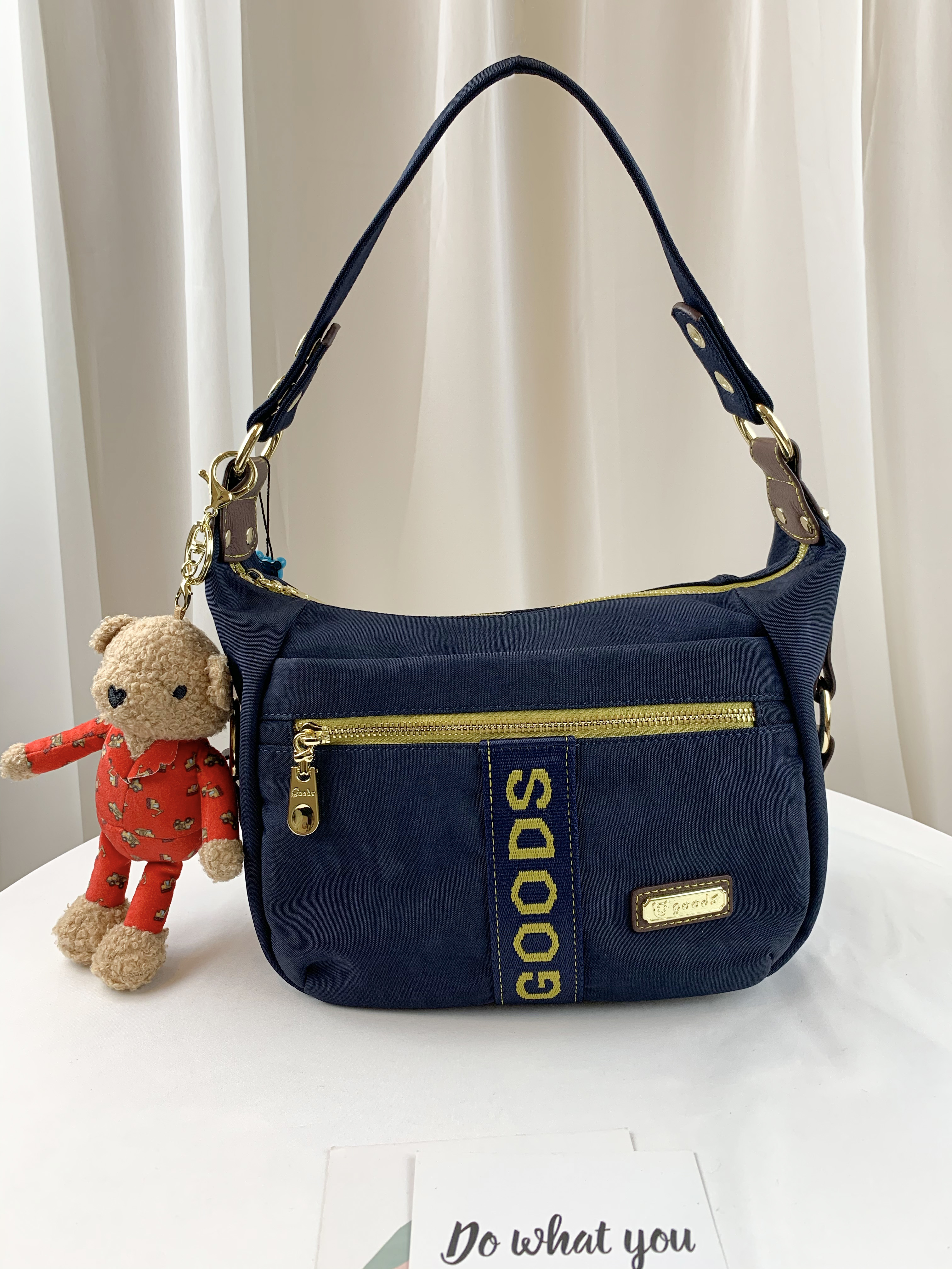 GOODS 織帶黃藍 丹寧防潑水肩背包 / 側背包 #2276