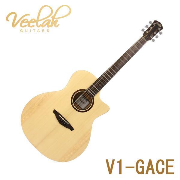 Veelah V1-GACE 雲杉木 缺角 面單板 EQ 民謠吉他 木吉他 拾音器 單板 (附原廠琴袋)