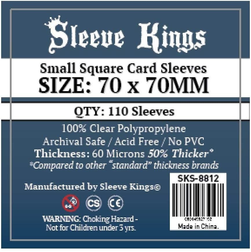 Sleeves King Card Sleeves (70 x 70mm) QTY:110 Sleeves