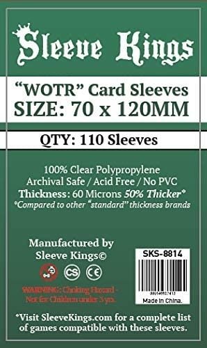 Sleeves King Card Sleeves (70x120mm) QTY:110 Sleeves