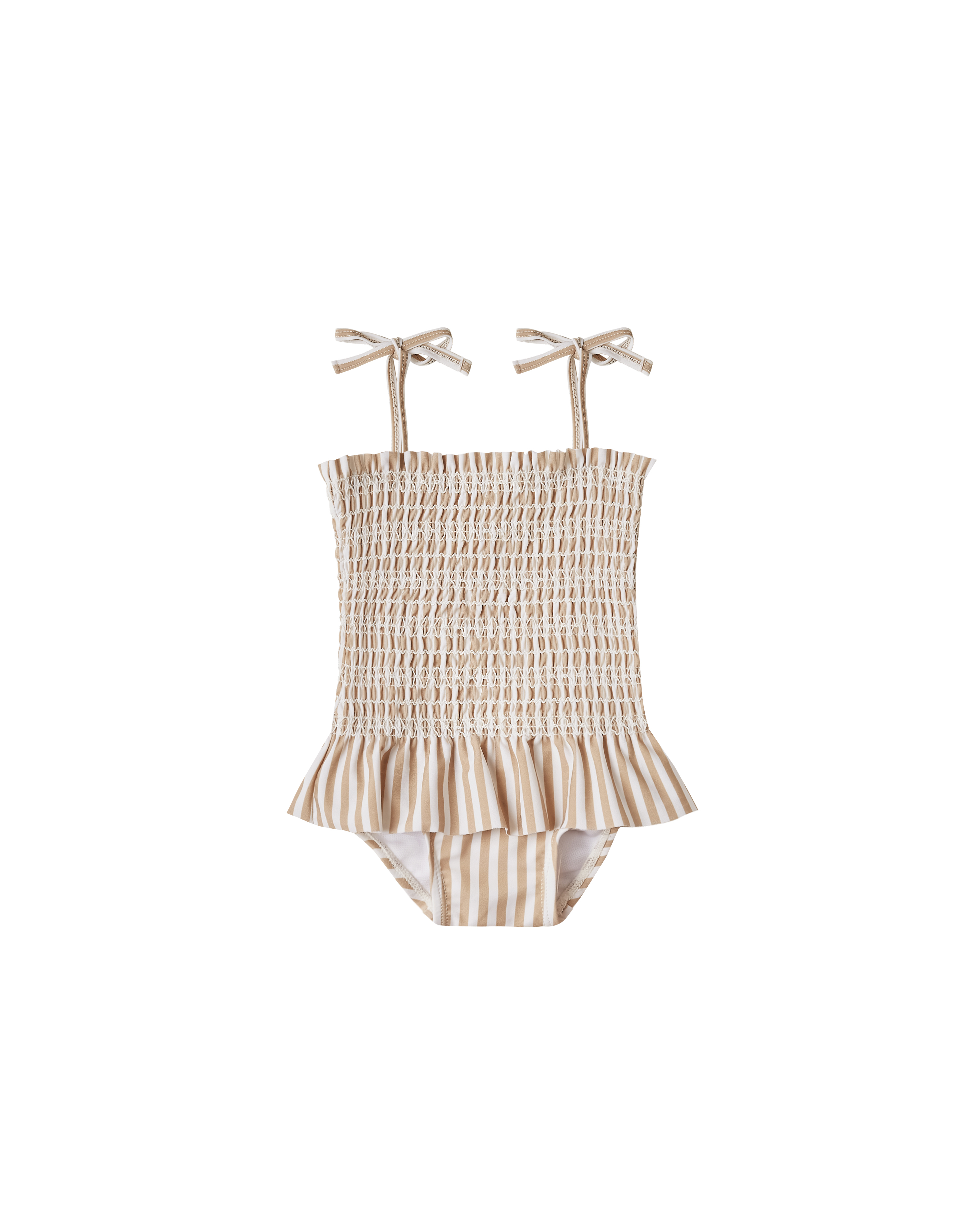 RYLEE AND CRU -  Smocked Onepiece（Almond Stripe）