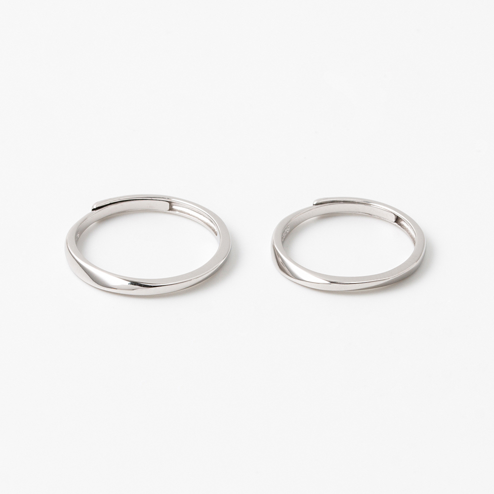 純銀 抗過敏 情侶 戒指組