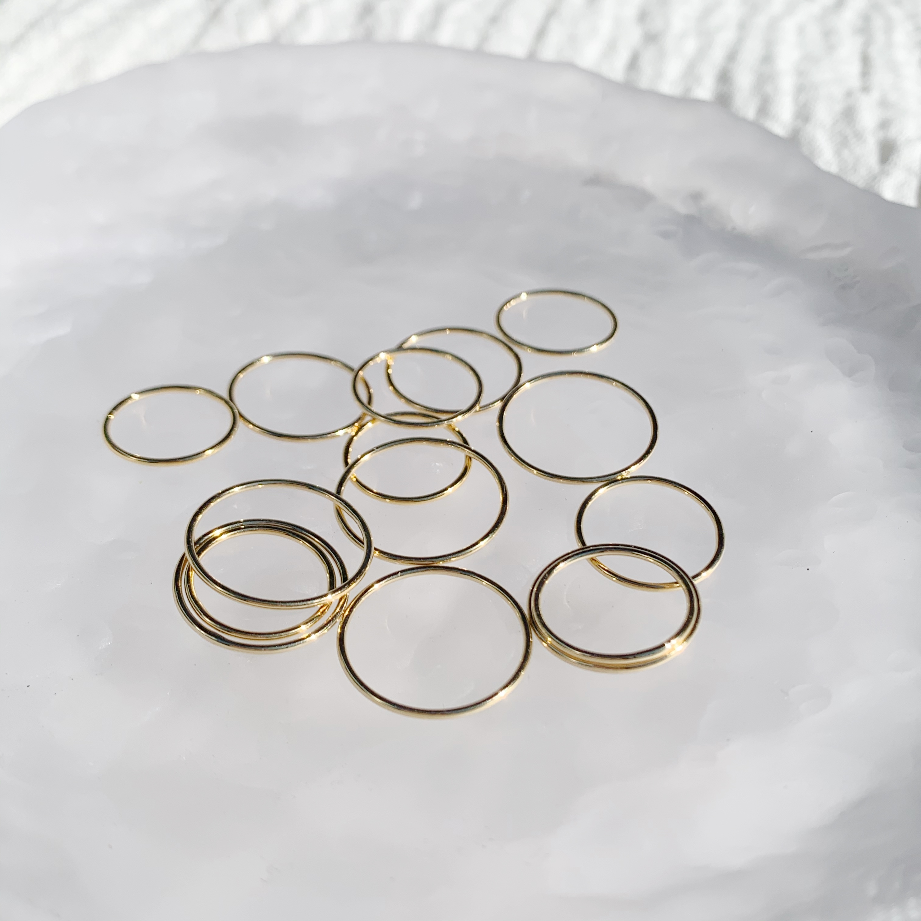 光滑素線戒-歐美金