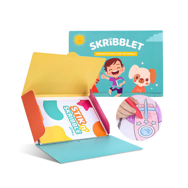 【SKRIBBLET】英文版繪圖貼 ｜不留殘膠 反覆撕黏 創意作畫工具
