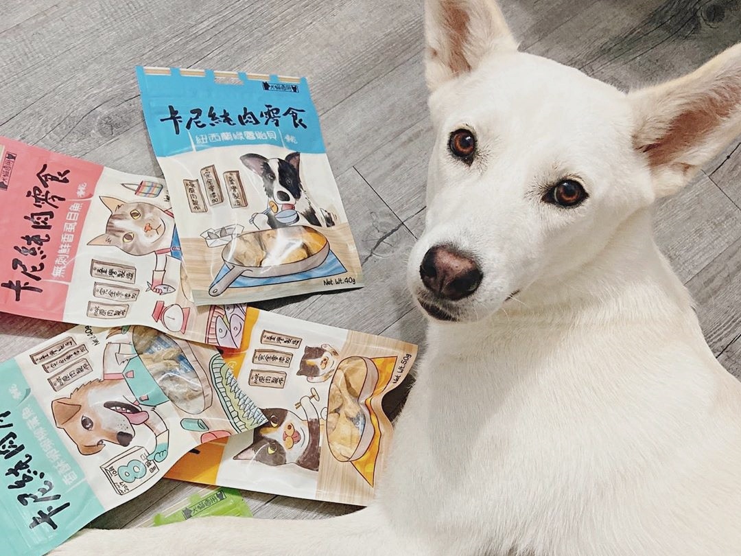 狗狗寶弟吃卡尼零食