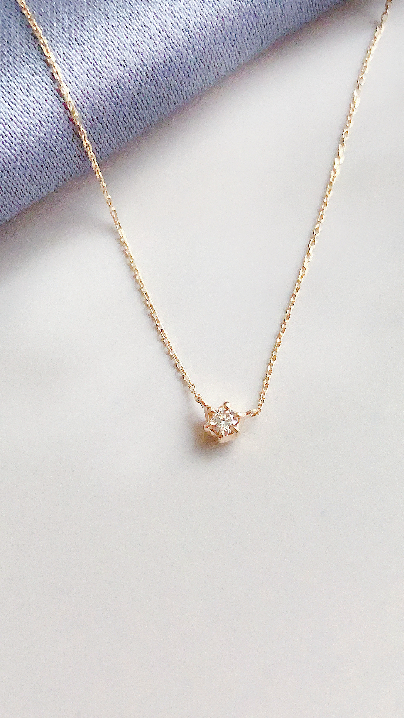 經典六爪單鑽項鍊