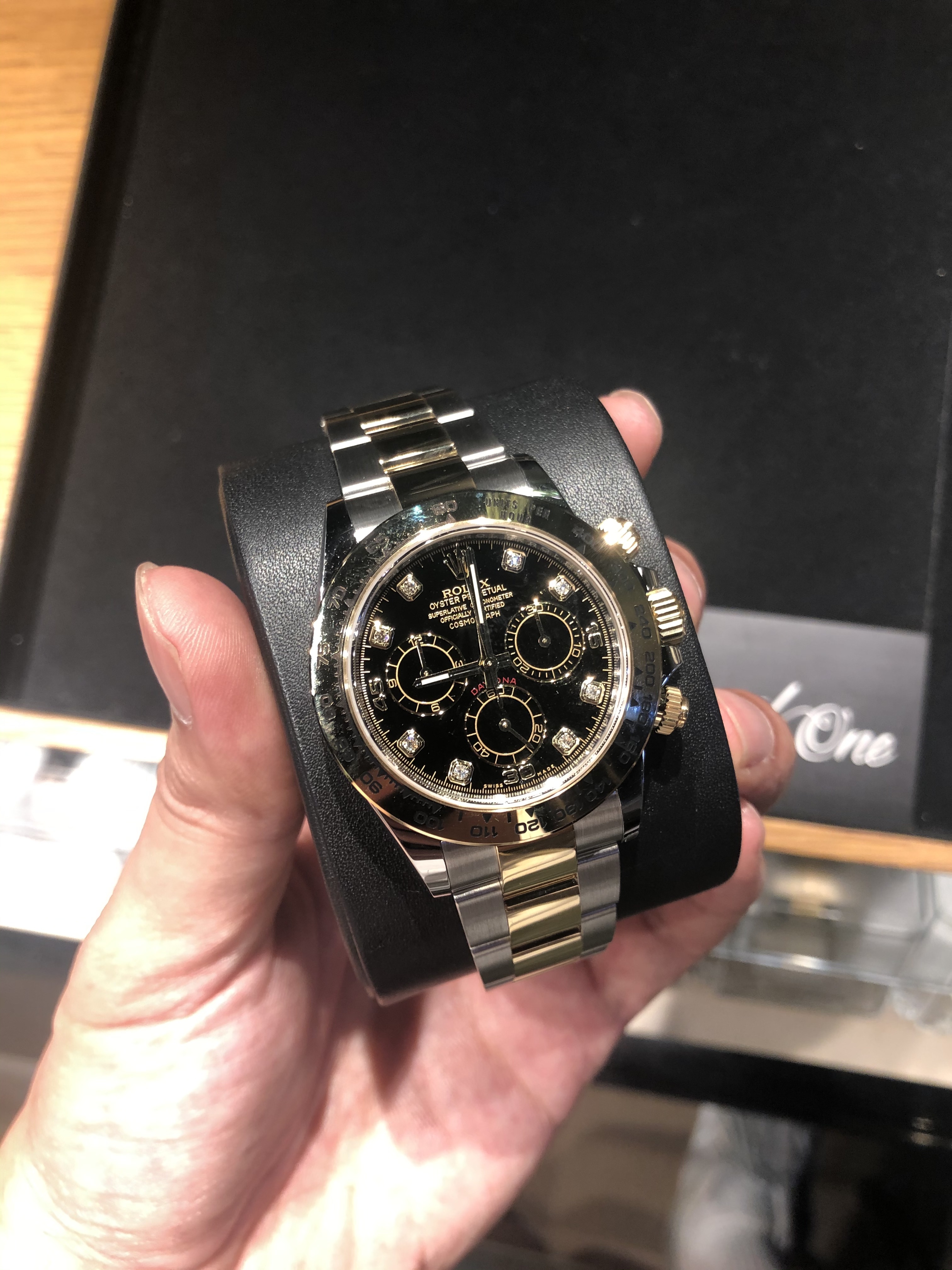 停產全新勞力士 116503g 116503 金鋼地通黑鑽石 40mm BASEL ONE