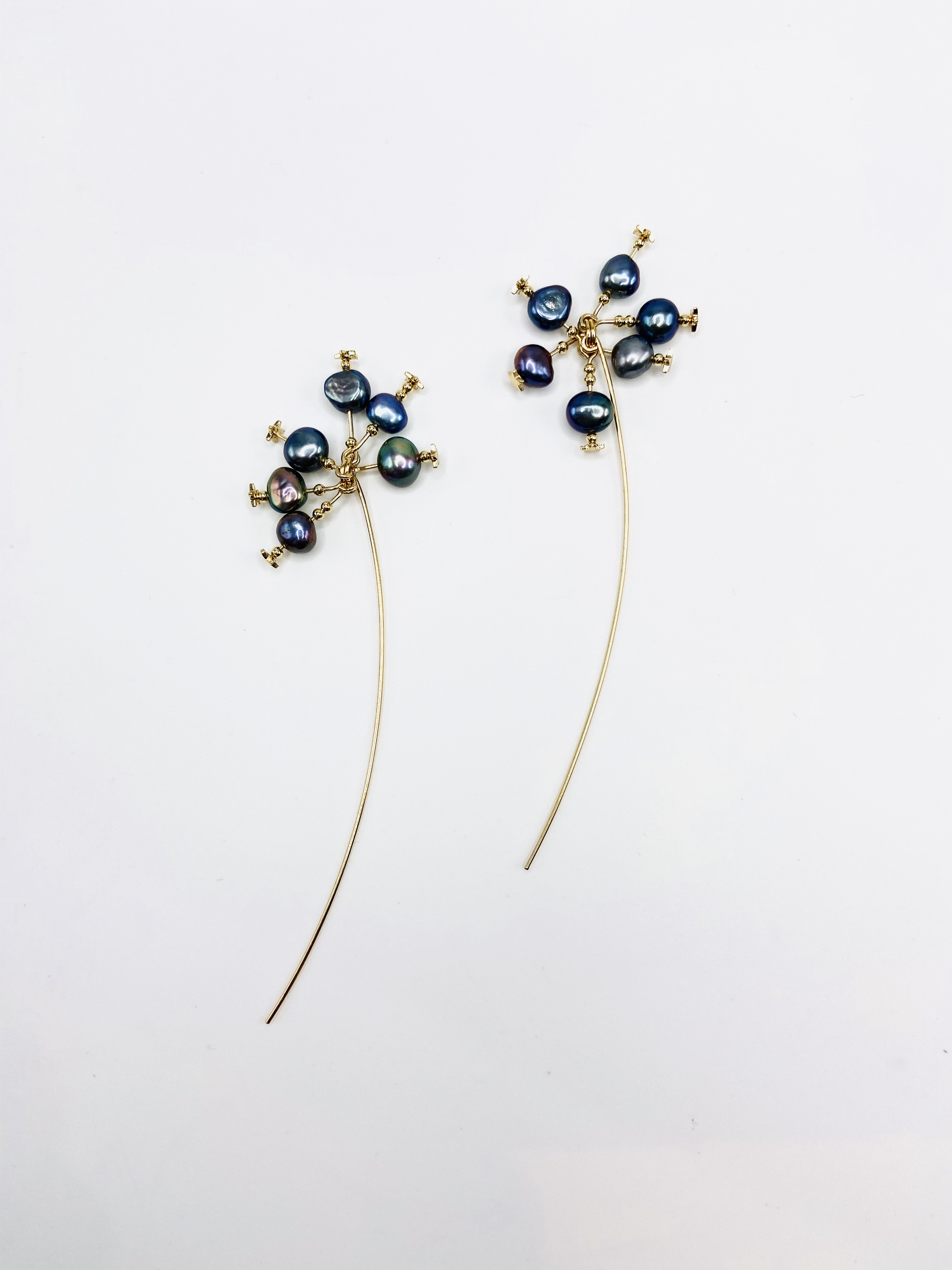 COLE COOL優雅幻彩淡水珍珠14kgf流星耳環耳夾