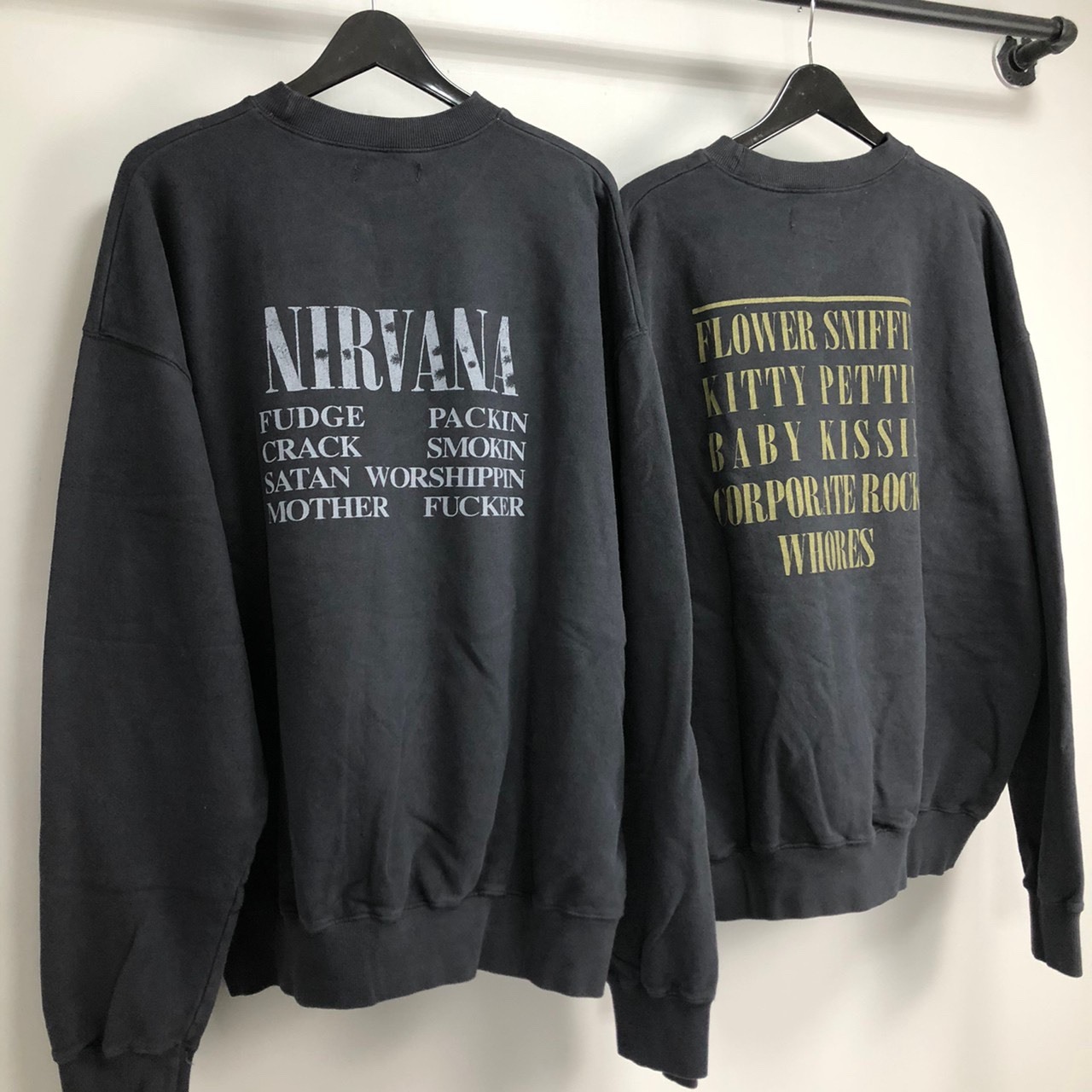 韓國 NIRVANA 死亡笑臉 樂團  水洗做舊 衛衣 大學T