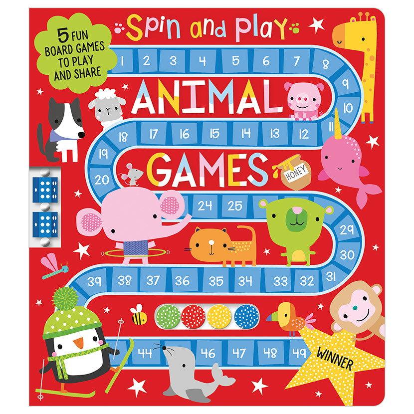 Spin And Play：Animal Games 動物桌遊遊戲書