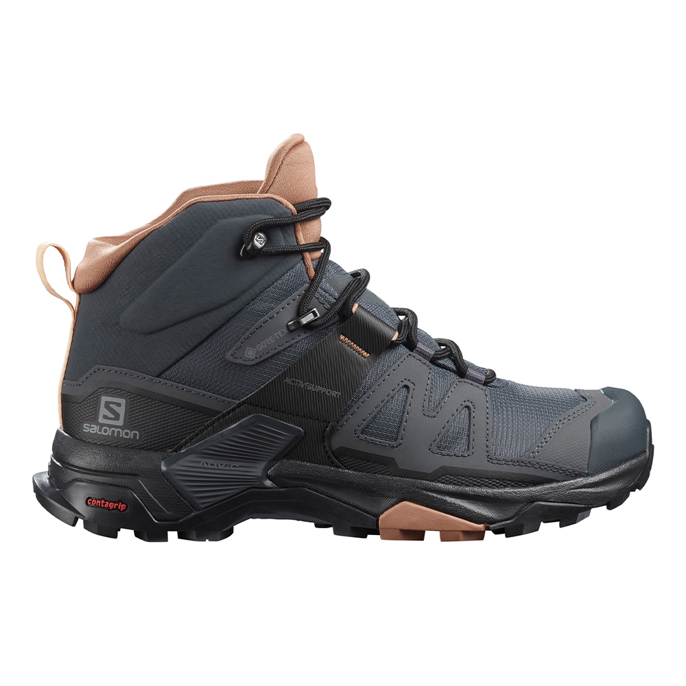 SALOMON X ULTRA 4 GORETEX WIDE 女中筒登山鞋