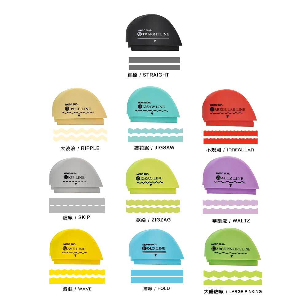 【水滴型10款花邊裁紙裁切組】可替換花邊裁刀 直線/虛線/折線/花邊/鋸齒