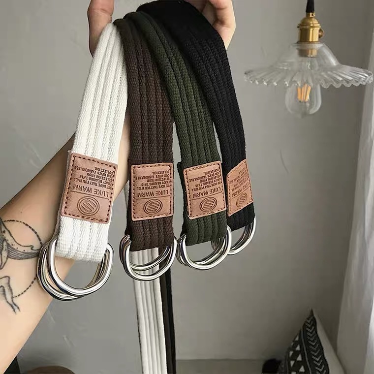 穿搭神器 復古標誌帆布腰帶