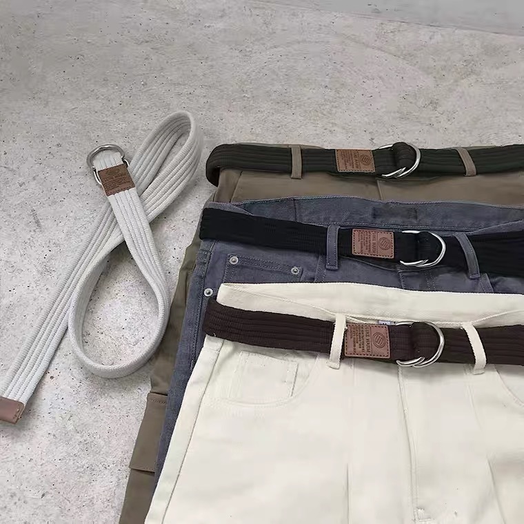 穿搭神器 復古標誌帆布腰帶