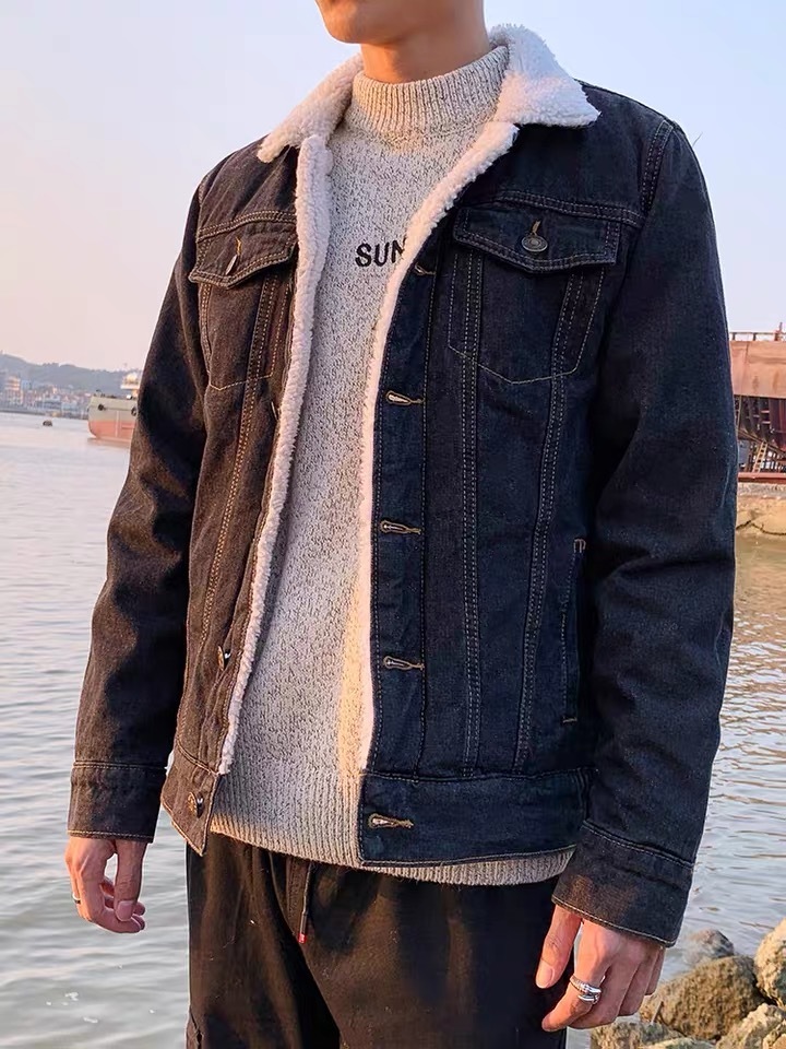 帥氣、保暖我都要保暖絨毛牛仔外套