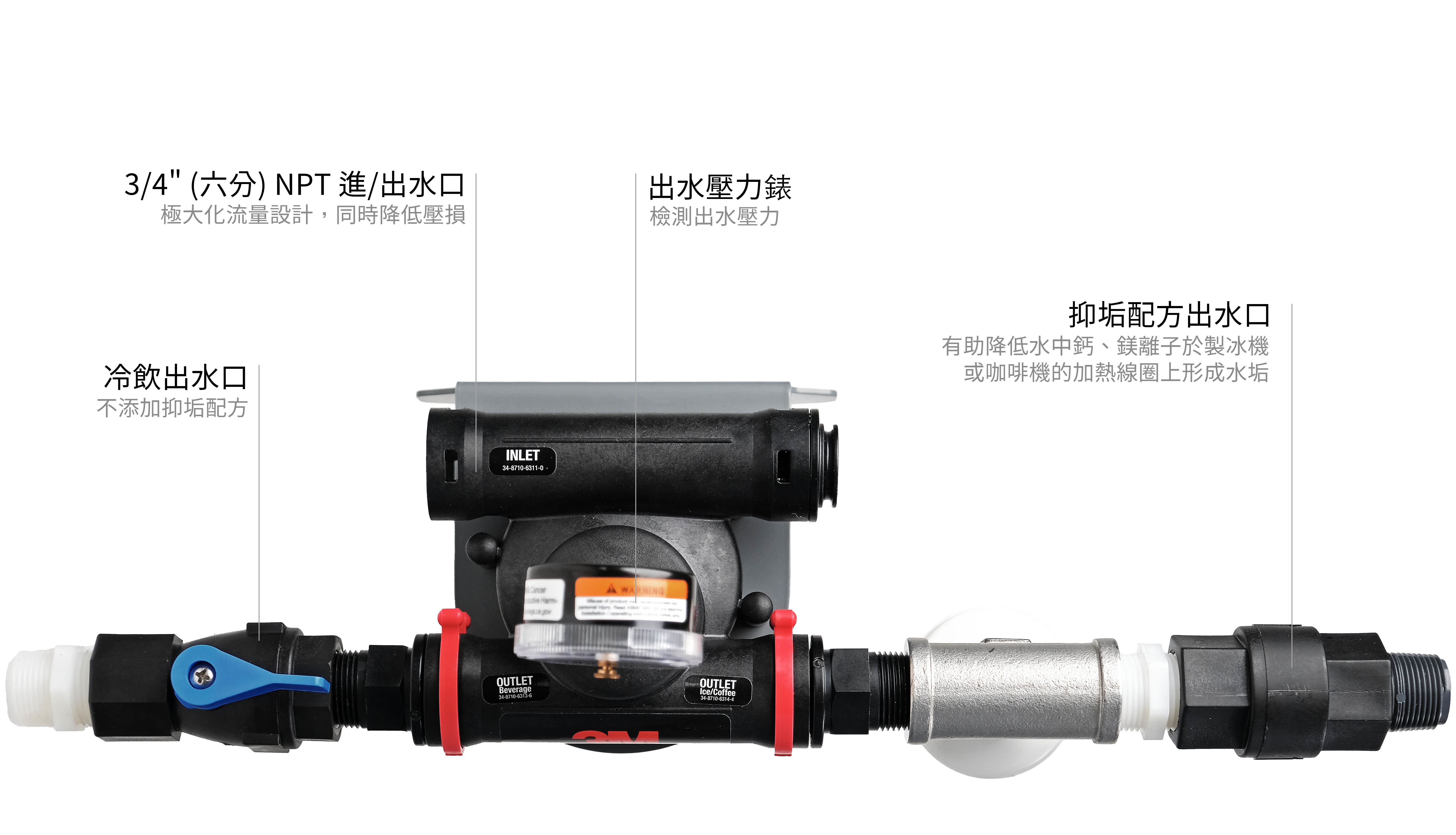 3M 商用高流量複合式淨水系統DP190 ,商用淨水器