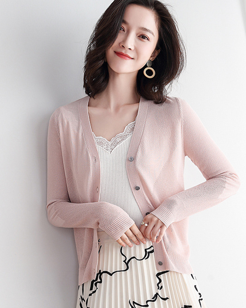 黑S【零碼出清不退換】羅紋疏密拼針織外套