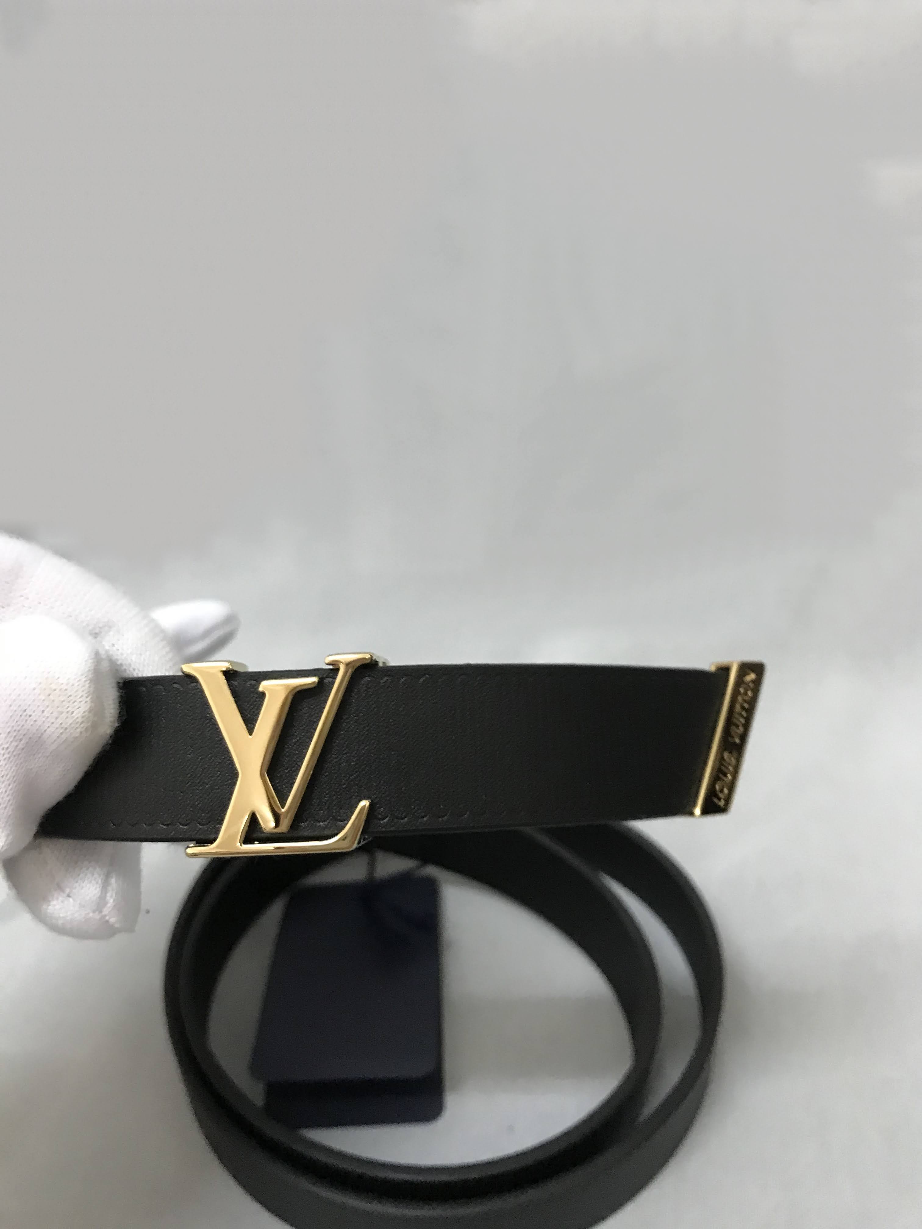 NEW - LV Black Evening Belt Initiales 20mm - NETT  PRICE_Belts_ACCESSORIES_MILAN CLASSIC Luxury Trade Company Since 2007
