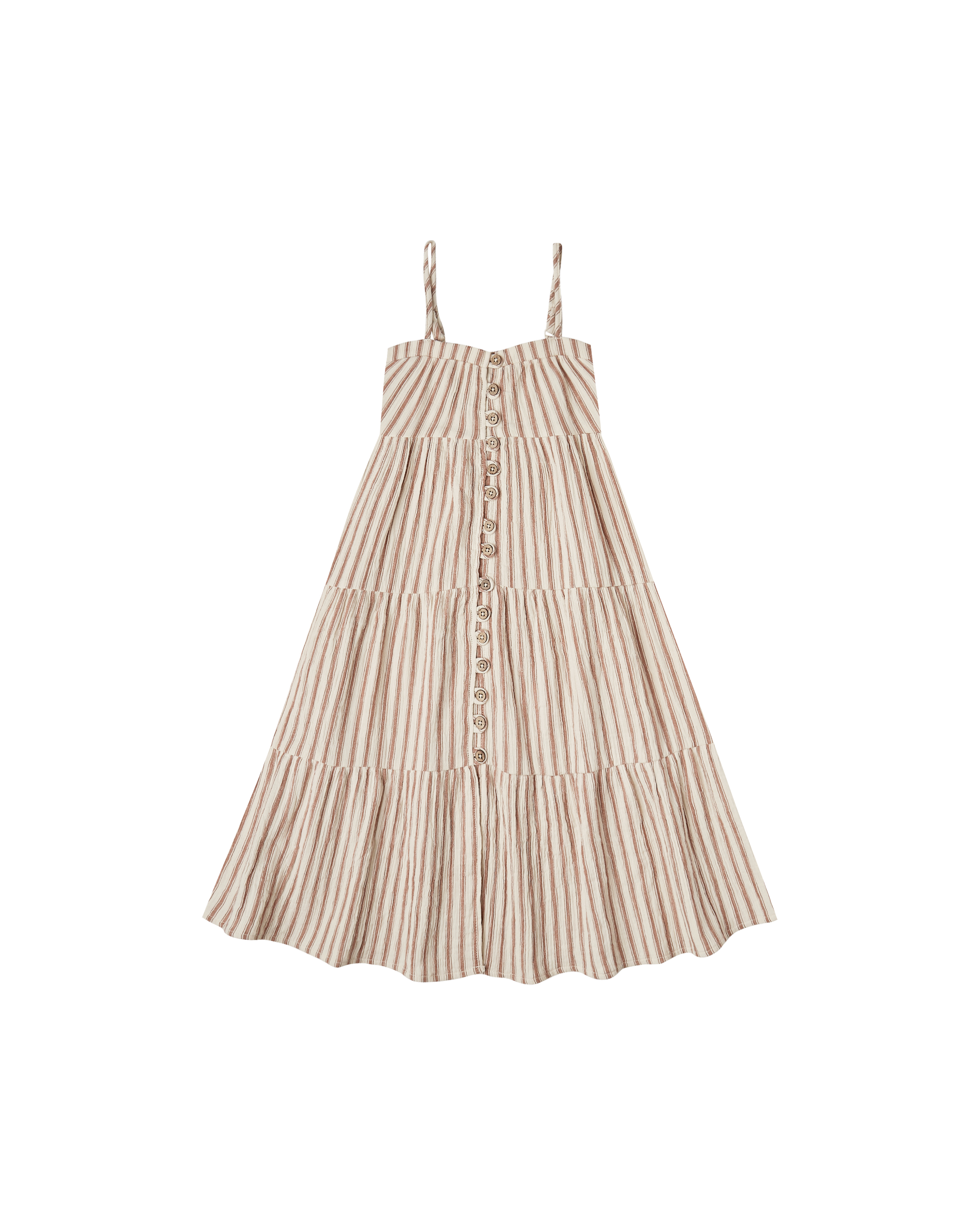 RYLEE AND CRU -  Tiered Maxi Dress（Natural Stripe）